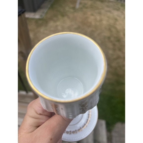 Porcelaine Candleholder De France / Hand painted With angel - Picture 2 of 16